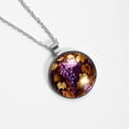 thumbnail image 4 of Grape Circular Glass Pendant Necklace - Women's Statement Necklaces, 4 of 5