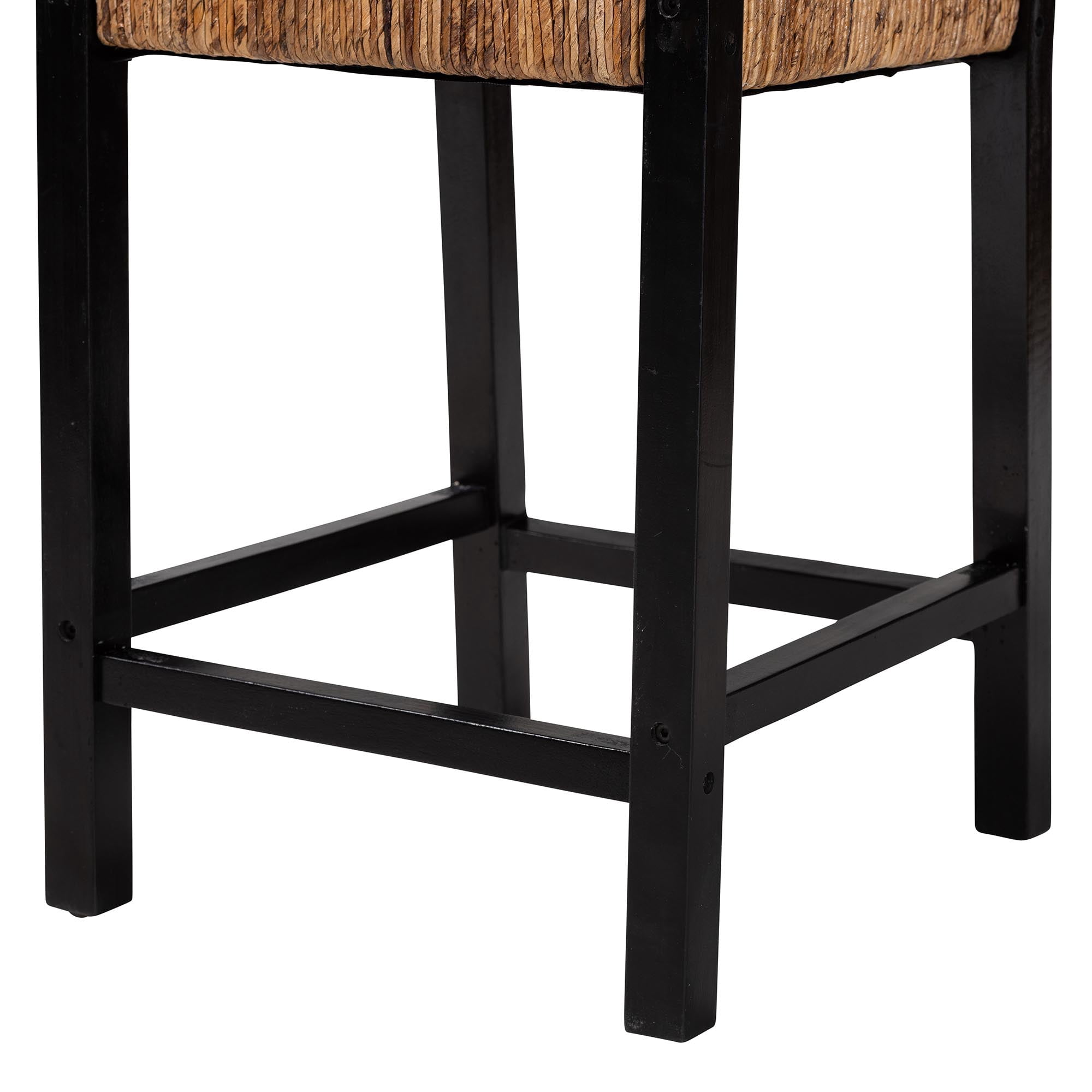 bali & pari Raniya Boho Counter Stool, 24" H, Natural Brown