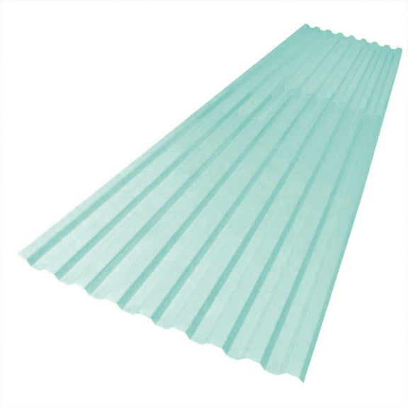 HomeStock Vintage Variety x 6 ft. Sea Green Polycarbonate Roof Panel, Made of Fiberglass, Polycarbonate, Roof Flashing Installation - Length:131 - Length:131-Length:131