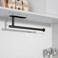 thumbnail image 5 of Portarrollos de papel higiénico de acero inoxidable SUS304 para debajo de armarios de cocina y baño, color negro., 5 of 5