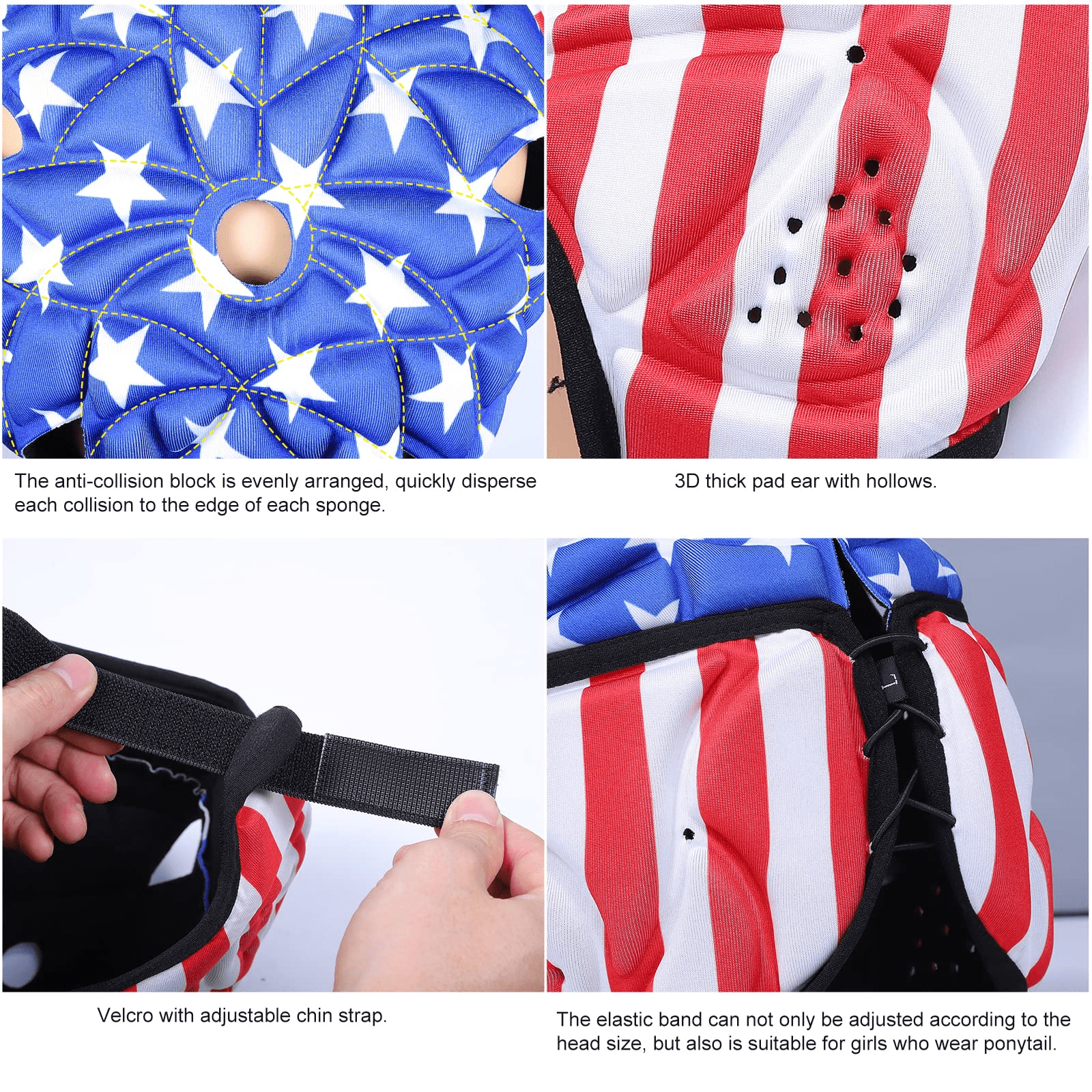 TUOY Football Helmet Multi-Color Soft Helmet Flag Football Rugby Soft Shell Helmet Soccer Headgear Protection for Youth Adults