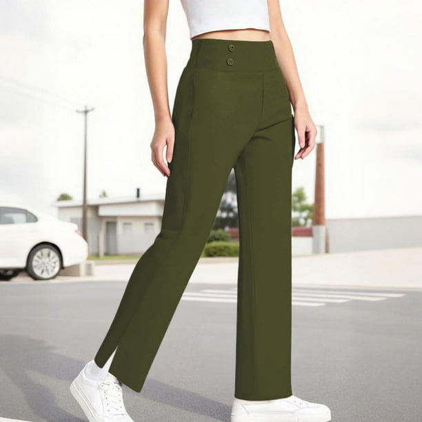 Cowsor Girl's Bootcut Yoga Pants,High Waisted Casual Kids Bell Bottoms Pants