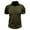 Olive Green, variant on WREESH Men's Office Henley Shirt - Short Sleeve Turn-Down Collar Top with Fashion Cotton, Business Casual for Commuting