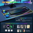 thumbnail image 3 of Miroddi RGB Gaming Mouse Pad with Wireless Charger, LED Mouse Mat with Phone Holder, Ultra-Smooth Surface, Non-Slip Rubber Base, Waterproof Keyboard Pad, 3 of 8