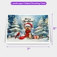 thumbnail image 5 of Merry Christmas Yorkshire Terrier Enjoys Woofmas Winter Xmas Holiday 7x5in Folded Greeting Card Yorkie Dog Lover Gifts Single Note Card with Envelope - 02022, 5 of 5
