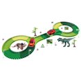 thumbnail image 1 of Juego de pista de dinosaurios para hacer uno mismo, juego de pista de carreras, juguete de aprendizaje para regalo de cumpleaños 127 piezas, 1 of 9