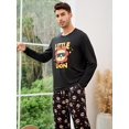 thumbnail image 4 of Men Donut & Letter Graphic PJ Set, 4 of 5