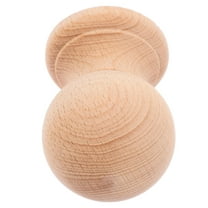 Beaupretty Round Unfinished Wood Finials Decorative Ball Finials Khaki 1Set