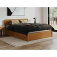 AFI Capri Queen Wood Platform Bed with Panel Footboard and Storage ...