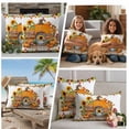 thumbnail image 5 of Fall Pumpkin Outdoor Waterproof Pillow Covers, Thanksgiving Sunflowers Rustic Pine Cone Decorative Square Throw Pillowcase Sofa Cushion Sham for Patio/Couch/Chair, 24"x24" 2 Pack, 5 of 8