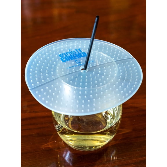 Silicone Clear Blue Beverage Cover