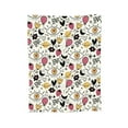 thumbnail image 7 of DouZhe Ultra-Soft Micro Fleece Lightweight Flannel Bed Blanket, Eye Strawberry Romantic Doodle Print Cozy Warm Throw Blankets, 50"x40", 7 of 7
