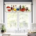 thumbnail image 2 of Rod Pocket Polyester kitchen Curtain Valances for Windows With Fresh Vegetables And Spices Design For Indoor Living Room Bedroom Kitchen Decoration 54x18 inch, 2 of 5