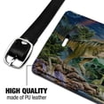 thumbnail image 3 of Tyranosaur T-Rex Jurassic Sunset Rectangle Leather Luggage Card Suitcase Carry-On ID Tag, 3 of 8