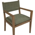 thumbnail image 4 of Bowery Hill Contemporary Olive Linen Textured Fabric Dining Arm Chair, 4 of 10