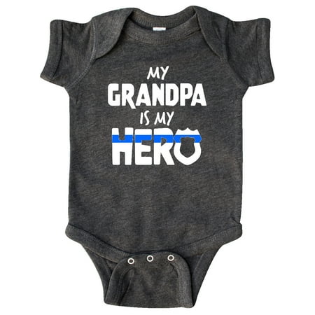 

Inktastic My Grandpa is my Hero Police Officer Family Gift Baby Boy or Baby Girl Bodysuit