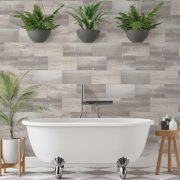 Con-Tact Brand 6 x 12 Vintage Wood Faux Wallboard Wall Tiles, for Kitchen Bedroom 24 Piece