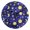 Black, variant on Blue Moon Stars Wall Clock 10in Round Artistic Oil Painting Home Decor Desk Table Clock