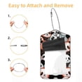 thumbnail image 2 of Square PU Leather Luggage Tags, 2 Pack, with Privacy Cover and Stainless Steel Ring - Suitable for Travel, Backpack, Handbag - Bag Tags, Handbag Tags Panda, 2 of 7