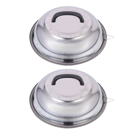 

Pot Cover 2pcs Plastic Handle Pot Lid Thickened Visual Pot Cover Kitchen Fry Pan Accessory