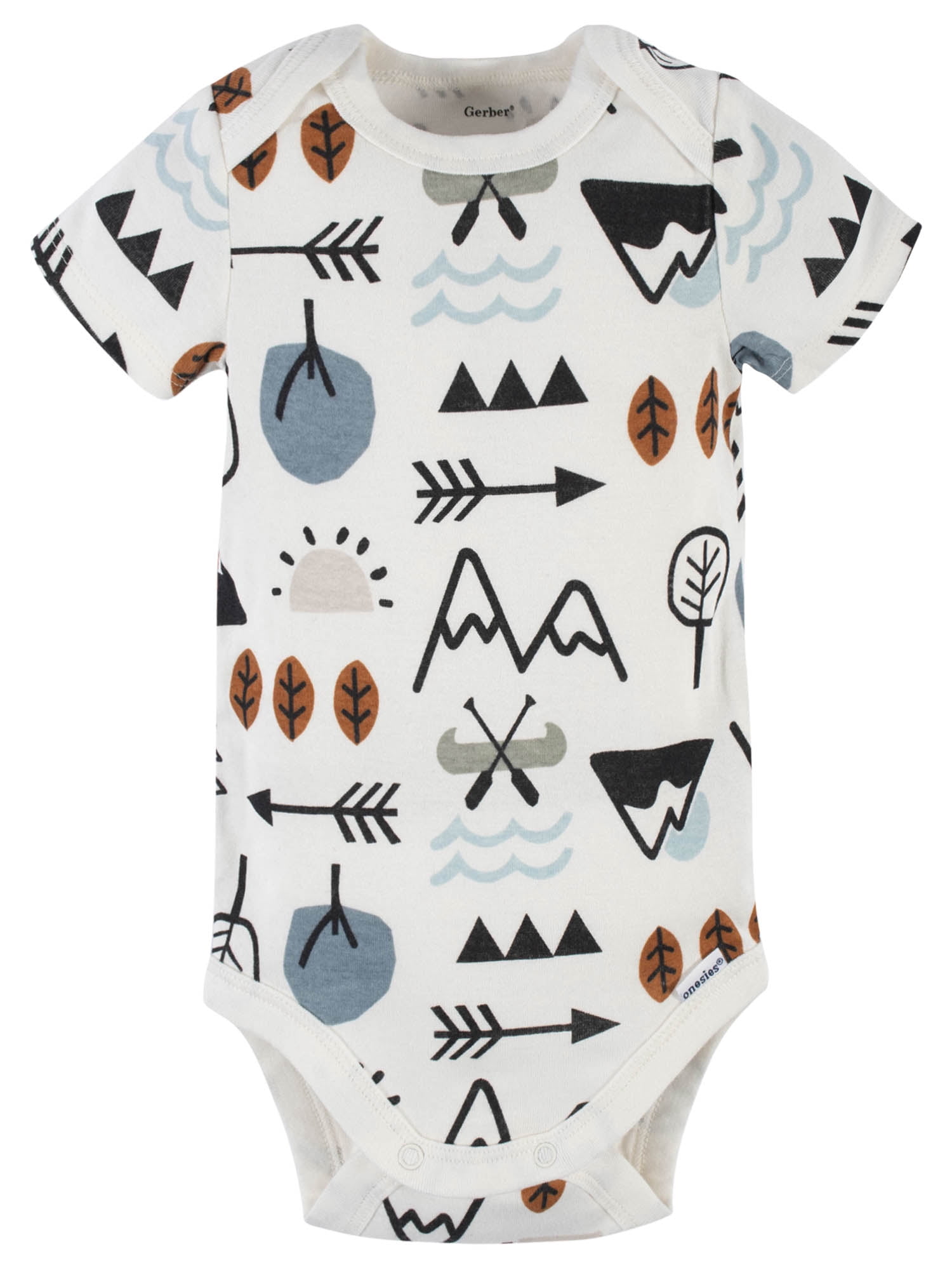 Modern Moments by Gerber Baby Boy Short Sleeve Bodysuits, 4-Pack (Newborn-12 Months)