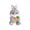 A003- Style C, variant on Rabbit Plush Toy Stuffed Animal - Gray Bunny with Pink Ears, Soft Fluffy Texture, Holding Carrot, No Tag C, Comfortable Plush Material - For Kids Toddlers, Cuddling Companion, Bedroom Decor, Birthday