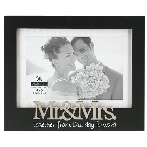 Personalised Mr and & Mrs Wedding Traditional Beautiful Photo Frame Album 4x6 