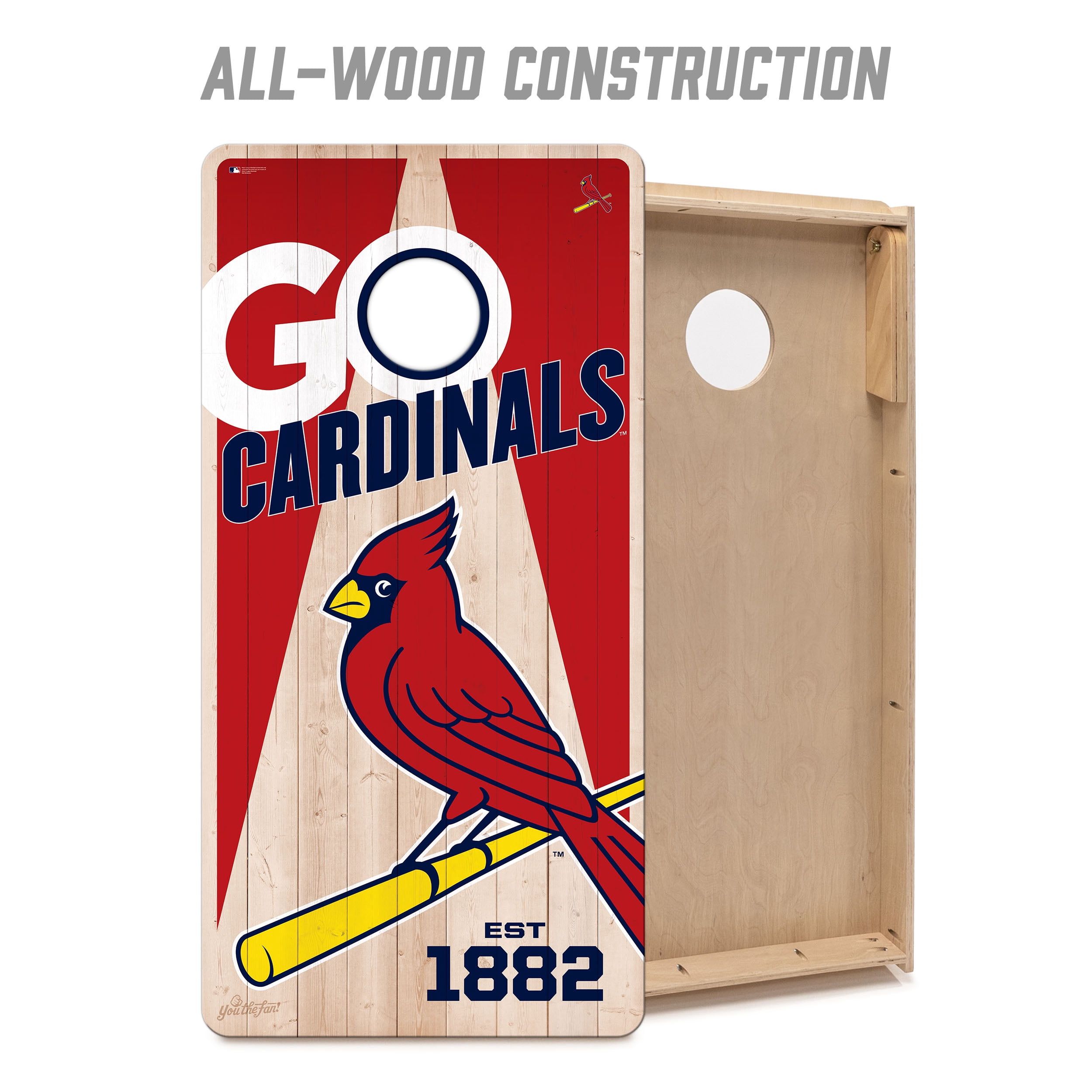 YouTheFan MLB St. Louis Cardinals 2' x 4' Cornhole Game No Bags