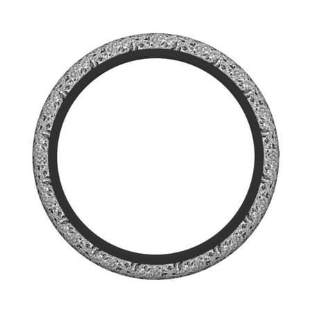 XMXY Car Steering Wheel Cover, Flowers Floral Line Art Background Non-Slip Jeep Truck Universal Elastic Steering Wheel Protector 15 inch