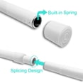 thumbnail image 2 of Small Short Tension Rod, 2 Pack 30 to 42 Inches Rust-Resistance Spring Adjustable Rods, White, 2 of 6