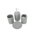 thumbnail image 3 of 7 Piece Bath Accessory Set Bathroom Rugs Contour mat & Ceramic Accessories (Silver Grey)…, 3 of 3