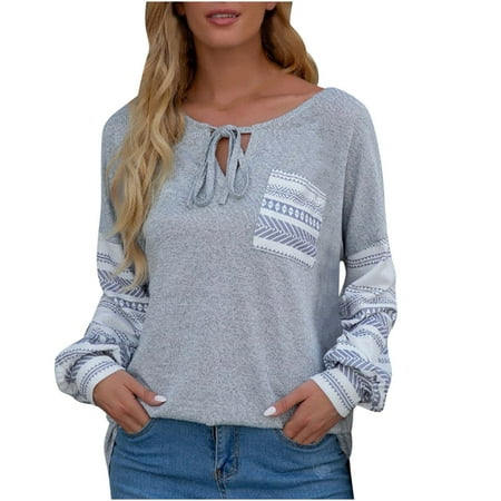 

jsaierl Loose Shirts for Women Round Neck Pullover Sweatshirt Crewneck Sweatshirts Waffle Print T Shirt Halloween Casual Blouse