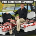 thumbnail image 4 of SEANATIVE Christmas Golf Cart Seat Cover for Front Seats Santa Claus Golf Cart Seat Blanket with Pockets HO HO HO Golf Cart Seat Towel for Club Car Travel Sports Golf Cart Accessories, 4 of 7