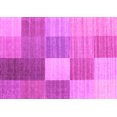 thumbnail image 1 of Ahgly Company Indoor Rectangle Checkered Pink Modern Area Rugs, 7' x 9', 1 of 4