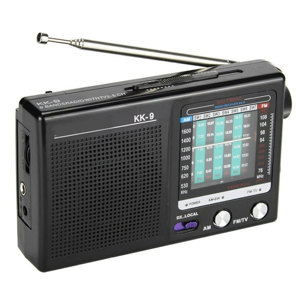 QHUDLV Retro Multi-Band Portable Radio, Silver Old-Fashioned AM/FM Shortwave Radio with Speaker, Ideal for Seniors and Travel Use
