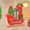 thumbnail image 6 of Biplut Christmas Decoration Cute Sleigh Christmas House Motorhome Car Charms Holiday Decoration 4 Styles Christmas Tree Wooden Hanging Ornaments New Year Gift (Type A), 6 of 13
