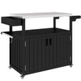 thumbnail image 2 of Olurrisa Outdoor Bar Table Top,Outdoor Bar Cart with Storage,Wheeled Kitchen Island for Food Prep, 2 of 7