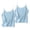 Blue, variant on Women's Cotton Linen Camisole 2-Pack, Spaghetti Strap Loose Fit Tank Tops for Summer Layering, Casual Sleeveless Shirts, Choose Solid Color or Color Block Set Khaki M