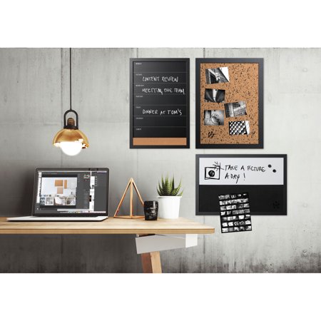 UPC: 0560375010979 | MasterVision Black & White Message Board Set Assorted Sizes & Colors 3/Set SOR033