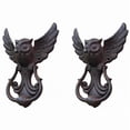 thumbnail image 1 of 2X Hibou Mystique Heurtoir de Porte, Poignée de Porte Antique Poignée de Porte de Cour, 1 of 6