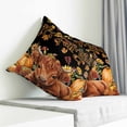 thumbnail image 3 of Thanksgiving Cattle Pillow Covers 16x16 Inch Decorative Throw Pillow Cover, Fall Pumpkin Sunflower Maple Leaf Black Sofa Pillowcases Accent Cushion Case Home Decor Bedroom Living Room, 3 of 6