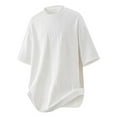 thumbnail image 1 of Camisetas informales para hombre: manga corta, cuello redondo, rayas, estilo jacquard único para el verano, cómodas y elegantes., 1 of 8