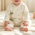 thumbnail image 6 of Ynynloco Kimono Tie Long Sleeve Soft One Piece, 100% Organic Cotton Baby Clothes for Girls & Boys, Preemie, Newborn & Infant, 6 of 7