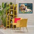 thumbnail image 3 of Stupell Industries Lion's Embrace Portrait Animals & Insects Painting Black Framed Art Print Wall Art, 30 x 20, 3 of 10