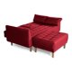 thumbnail image 4 of Sala Modular Sofá Cama Reversible De Lino Rojo Con Porta Vasos Modelo Mandarín, 4 of 9