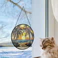 thumbnail image 5 of Palm Trees Stained Glass Sun Catcher Mountain Stained Glass Window Hanging, Suncatchers Lavender Wall Decor, for Women/Friends/Lover, Stained Glass Ornament 2025, Holiday, 5 of 6