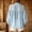 Blue, variant on Lmueinov Long Sleeve Shirts for Women Tie Neck Cotton Linen Lightweight Casual Tops Button Down Shirts for Women Loose Fit Solid Beach Office Blouses
