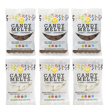 Wilton Candy Melts Variety Pack, White and Light Cocoa