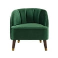 thumbnail image 5 of GDF Studio Velvet Emerald Modern Barrel Club Chair (2-pack), 5 of 8