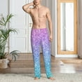 thumbnail image 6 of Lsque Multicolor Glitter Print Men's Pajama Pants, Lounge Pant - Comfortable Home Wear,Elastic Waistband, Stylish Design-Large, 6 of 9